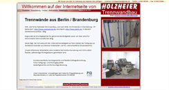Desktop Screenshot of holzheier-trennwandbau.com